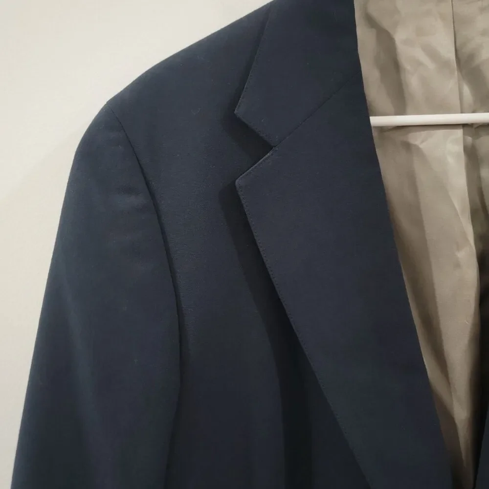 Vintage Polo University Ralph Lauren Mens Blazer Size 44‎ R Blue Gold Union Made